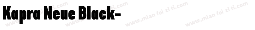 Kapra Neue Black字体转换